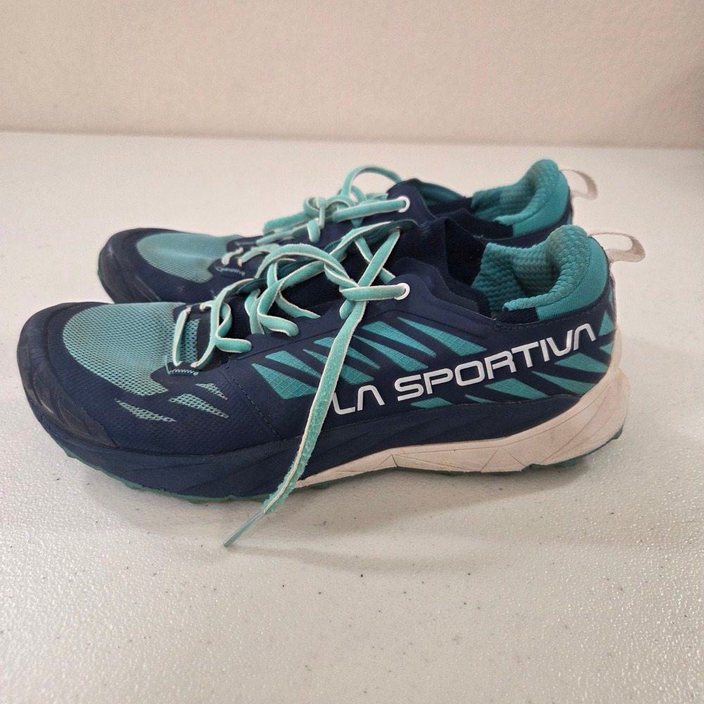 La Sportiva Kaptiva Womens Trail Running Shoes Carbon Aqua 2036-C Size 7.5 US